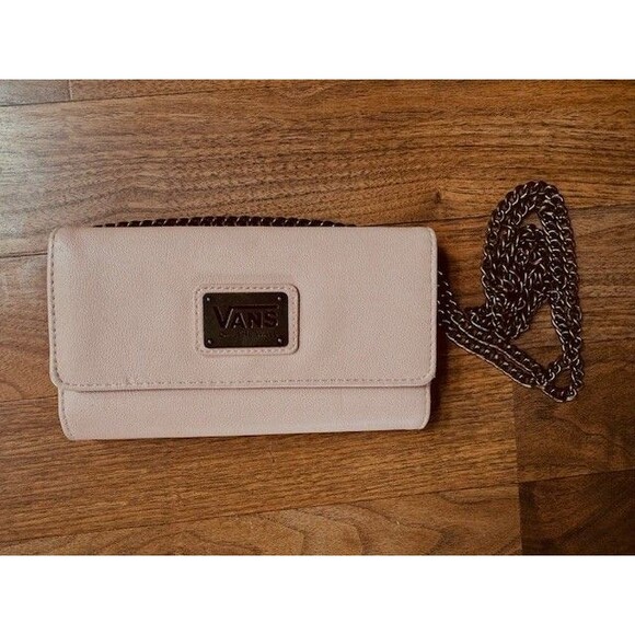 Vans Off the Wall Skater Chain Crossbody Purse Wallet Peach Pink Old Skool - Picture 1 of 11